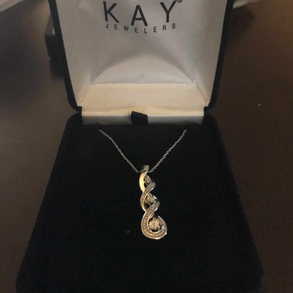 Kay Jewelers diamond necklace silver